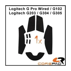 Corepad Grips Logitech G Pro / G102 / G203 / G304 / G305 Soft Noir