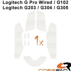Corepad Grips Logitech G PRO/G102/203/304/305 Blanc