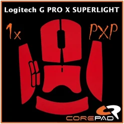 Corepad Grips PXP Logitech G PRO X SUPERLIGHT / G PRO X SUPERLIGHT 2 Rouge