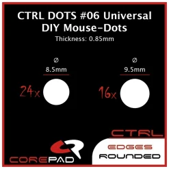 Corepad Patins Teflon CTRL #06 Dots Universels 0,85 mm