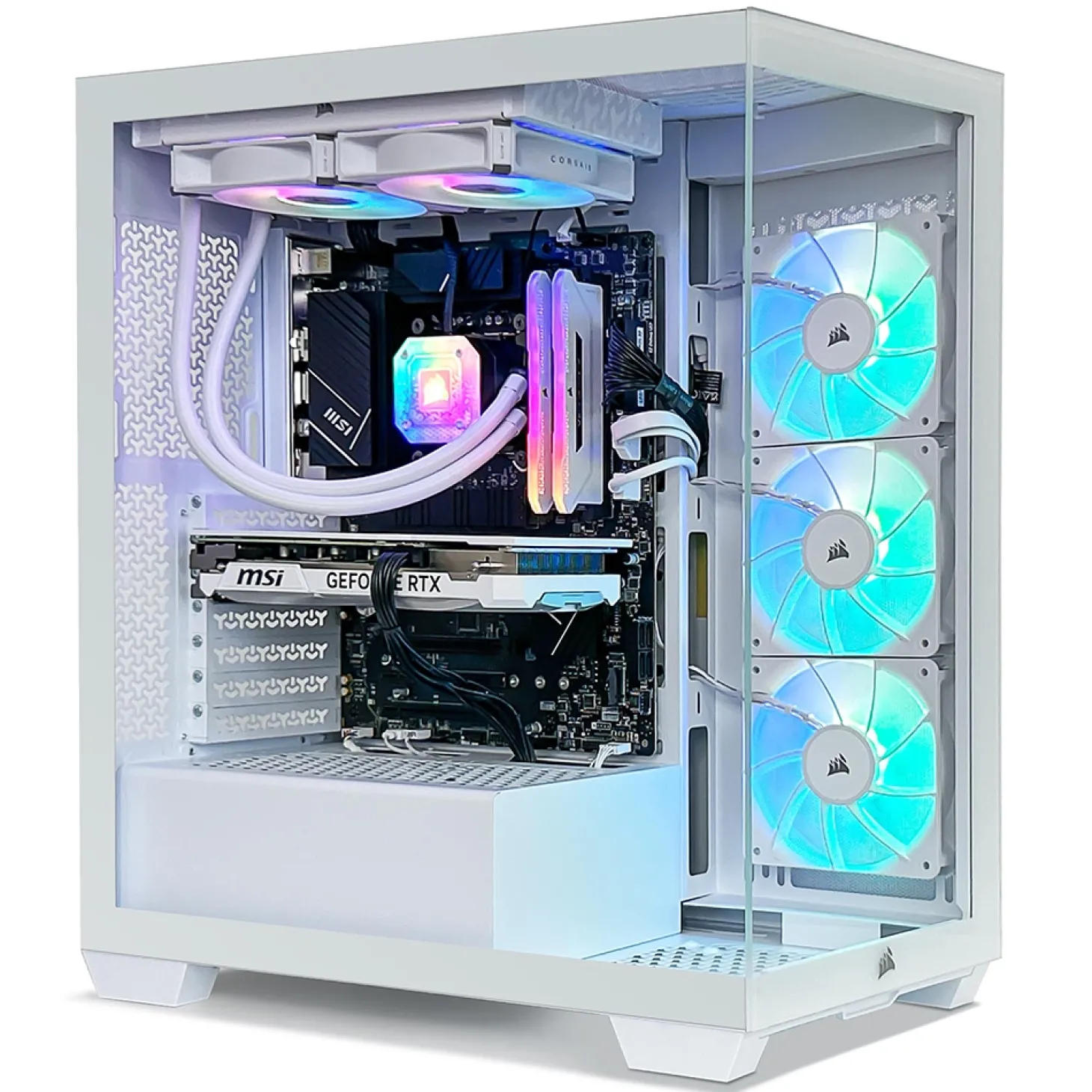 CORSAIR iCUE 3500X – Intel Core I7 12700KF – RTX 4060 – 16Go DDR4 3600Mhz – SSD 1To Blanc