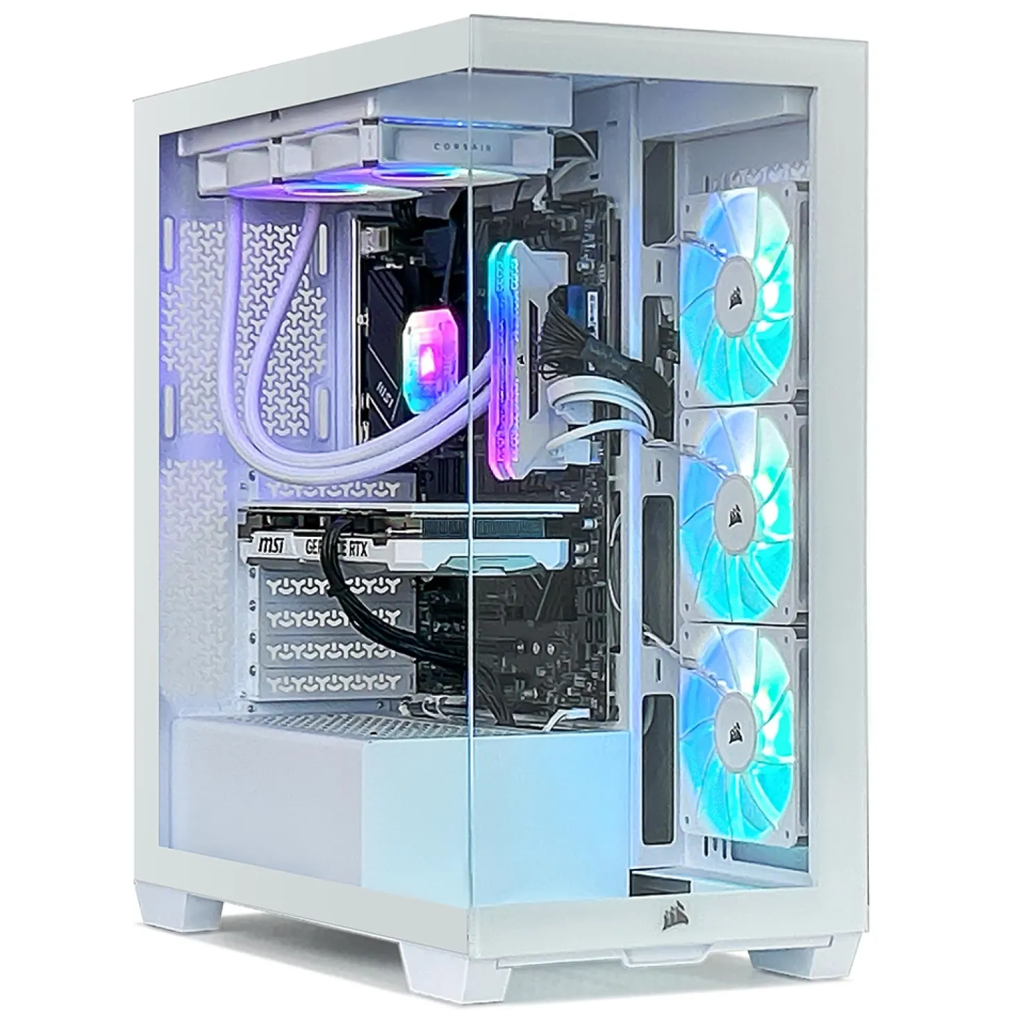 CORSAIR iCUE 3500X – Intel Core I7 12700KF – RTX 4060 – 16Go DDR4 3600Mhz – SSD 1To Blanc