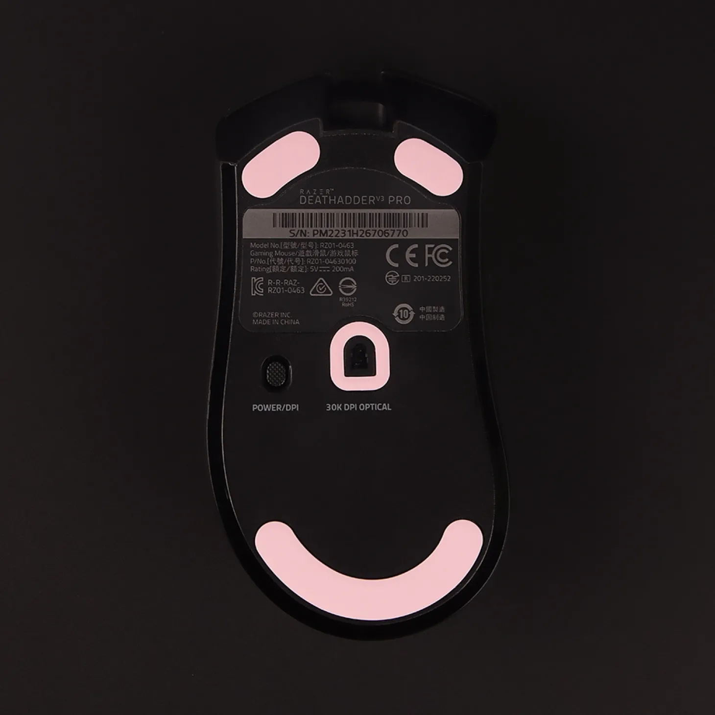 EspTiger YanZi Patins Razer DeathAdder V3 Pro Rose