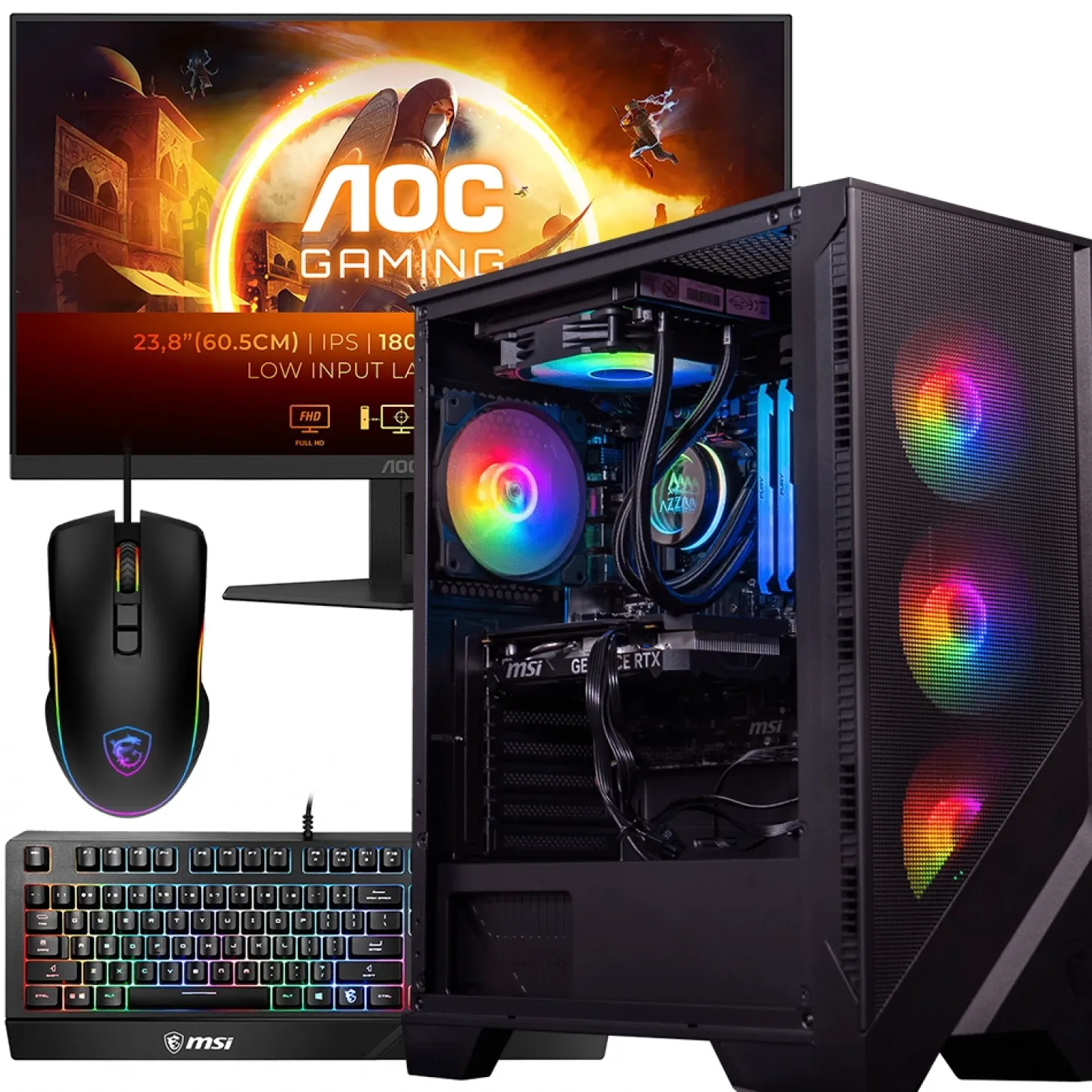 FlowUp LVL 1 MSI Pack – RTX 3050 – Ryzen 5 5600 – 16Go DDR4 – SSD 1To