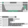 Keychron Set de Keycaps Dye Sub Blanc, Gris, Vert