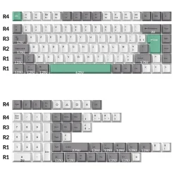 Keychron Set de Keycaps Dye Sub Blanc, Gris, Vert