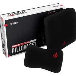 Nitro Concepts Set de Coussins à Mémoire de Forme Noir Rouge