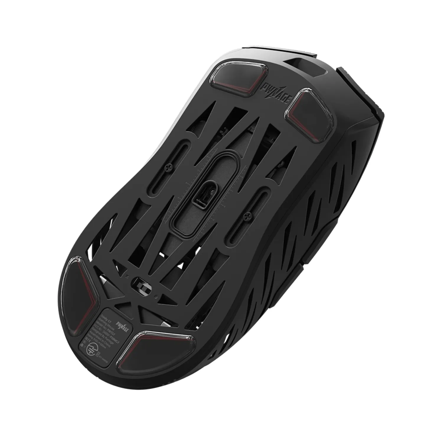 Pwnage Trinity CF Glass Skates Noir avec Bande Rouge
