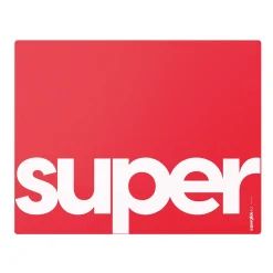 Superglide V2 Tapis de Souris en Verre L Rouge