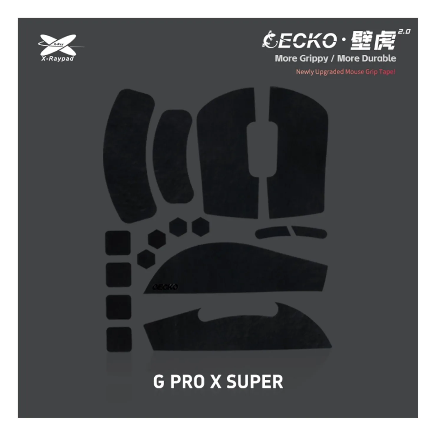 X-Raypad Geckos 2.0 Grips Logitech G Pro X Superlight / Superlight 2 Noir